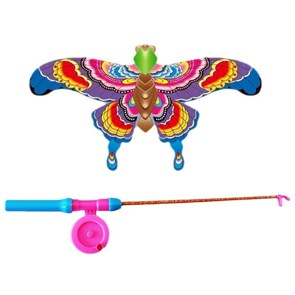 Medium Dynamic Butterfly Fishing Rod Bfishing Rod Dynamic Kite Kite Childrens Outdoor Handheld Small Kite Fishing Rod Kite