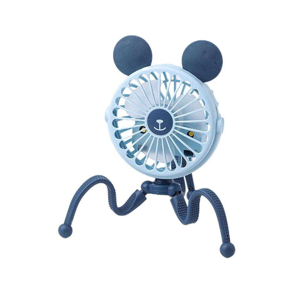 Clerance Mickey Shape Blue Octopus Electric Fan Usb Small Fan Baby Stroller Baby Dormitory Crib Portable Bass Walmart