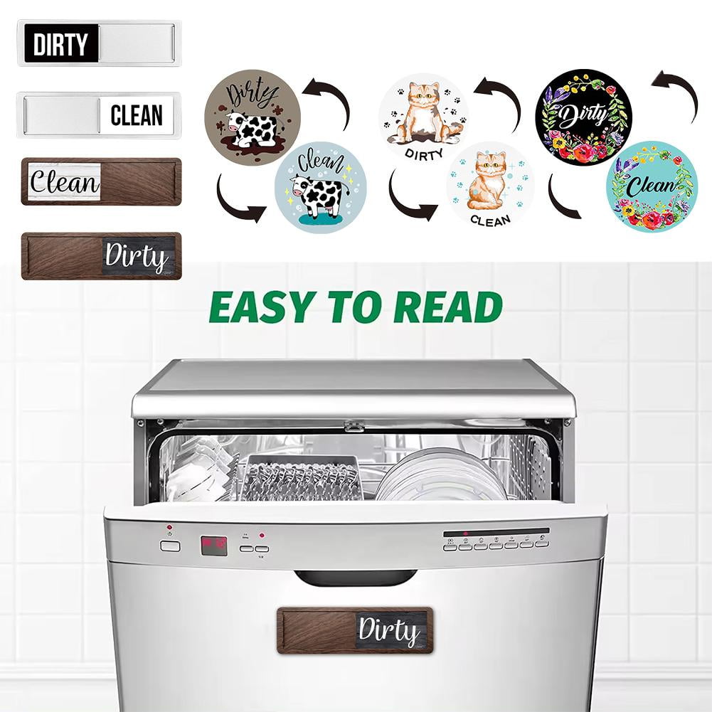 Clerance! PawCasa Double Sided Dishwasher Magnet Clean Dirty Sign ...