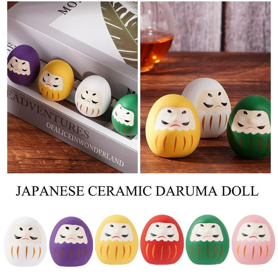 Clerance! PawCasa Japanese Ceramic Daruma Doll Crafts Lucky Charm Fortune I2 Landscape