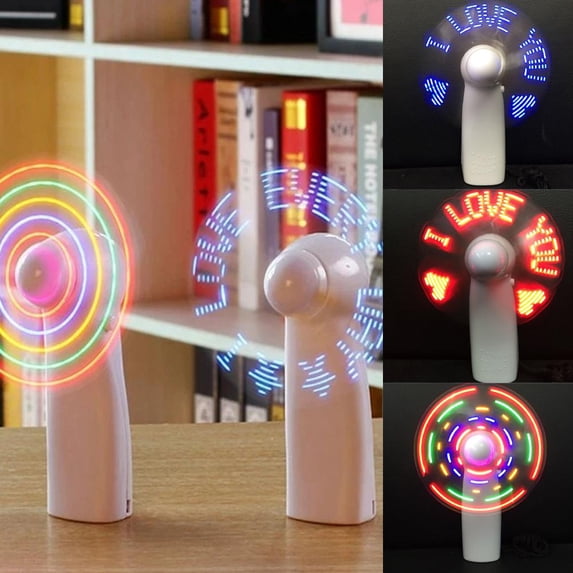 Clerance! PawCasa Portable Mini Night Light Handheld Fan Desktop Cooling Lights Led Electric