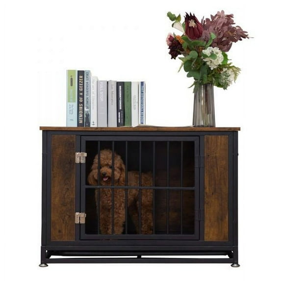 Clerance Pet Gift! Pet Cage with Crate Cover - Dog Crate Furniture, Wooden Wire Dog House, Indoor Kennel, End Table, Night Stand
