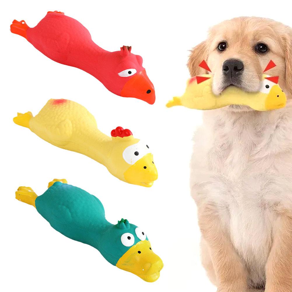 Clerance! Pet Latex Vent Chicken Stuffed Cotton Scream And Sound Toy