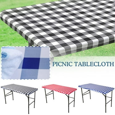 Clerance! Rectangle Table Cover Elastic Waterproof Table Covers Fitted Vinyl Tablecloth