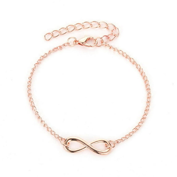 Clerance! Rose Gold Simple 8-Shaped Bracelet Personalized Digital Versatile Bracelet Foreign Trade Hot-Selling Jewelry