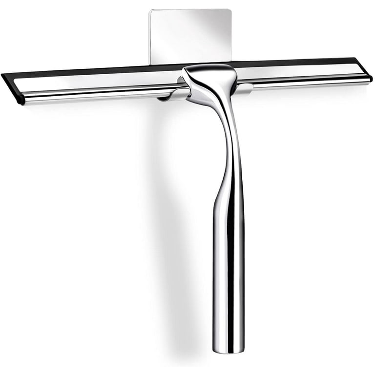 Clerance! Shower Squeegee for Shower Glass Door, All-Purpose Stainless  Steel Shower Squeegee with Hook for Bathroom, Mirrors, Tiles and Car  Windows