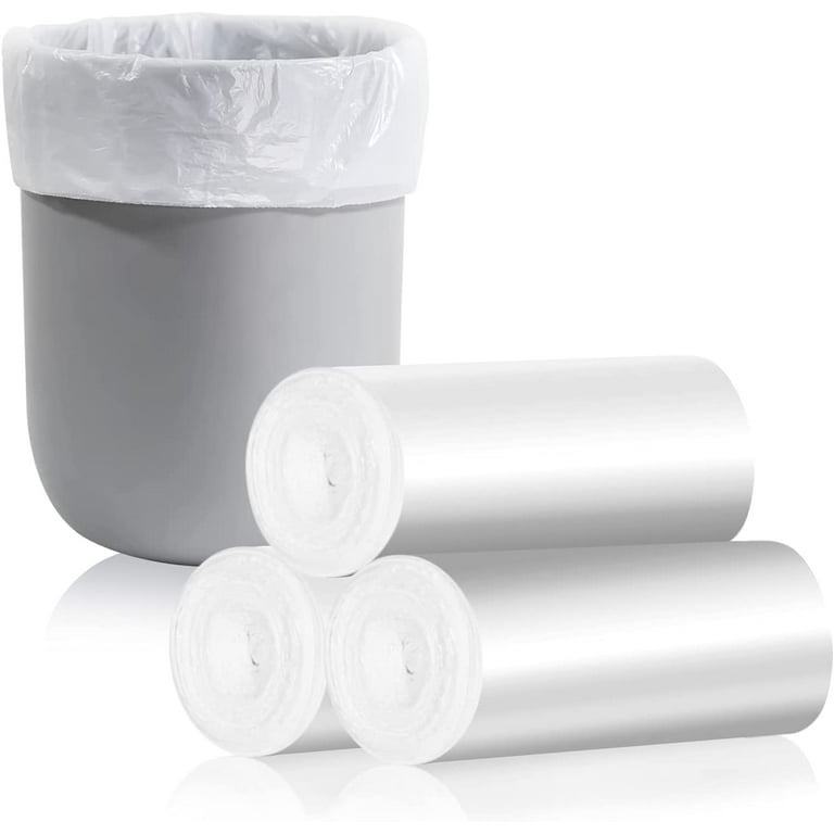Clerance! Small Trash Bags, Small Garbage Bags 4-6 Gallon Biodegradable Can  Liners Thicken, Size Expanded, White 200 Counts