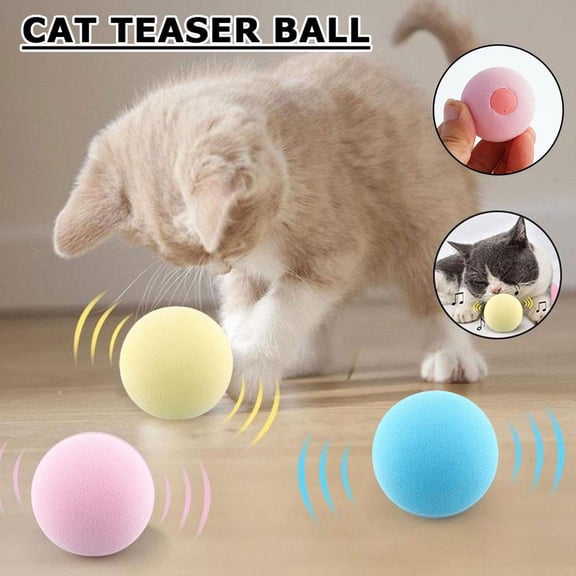 Clerance! Smart Cat Ball Toy Interactive Cat ToysSmart Self Rolling Ball for Cats Pet Rolling BallAuto Rotating Intelligent for Cat Indoor