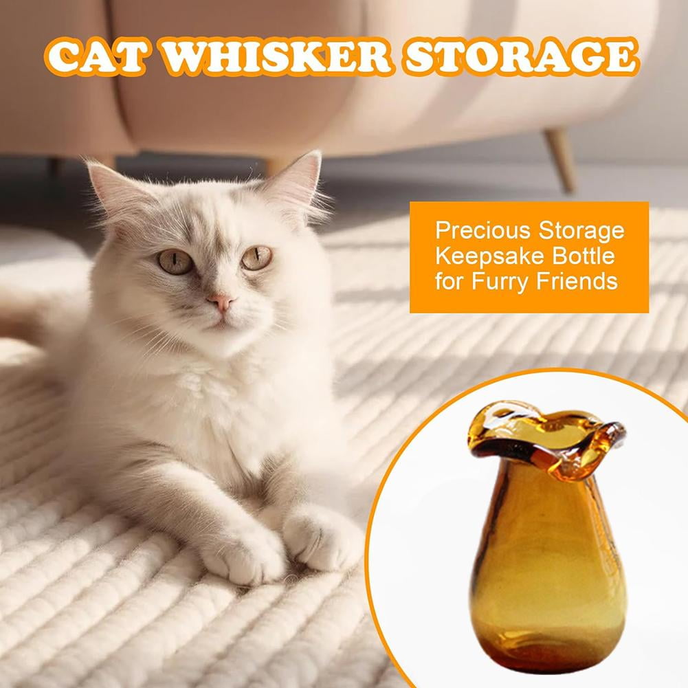 Mini Vase For Cat Whiskers | Tiny Cat Whisker Holder & Collection Jar