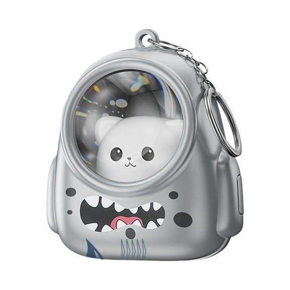 Tip063 Gray Shark D Mini Kitten Keychain Light Portable Flashlight Childrens Cartoon Cute Floodlight Small Gift Pendant Light