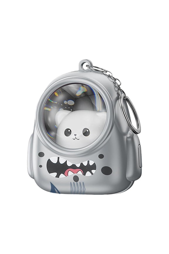 Tip063 Gray Shark D Mini Kitten Keychain Light Portable Flashlight Childrens Cartoon Cute Floodlight Small Gift Pendant Light