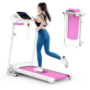 Clerance! Treadmill Foldable Treadmill for Home Electric Treadmill Workout Running Machine 3-Level Manual Incline Treadmill with LCD Monitor for Home & Office & Gym