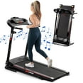 thumbnail image 1 of SWERTOY 2.5HP Foldable Treadmill with 3-Level Manual Incline Treadmill LED Display for Home Office 265lbs Capacity Walking Pad Jogging Running Machine, 1 of 9
