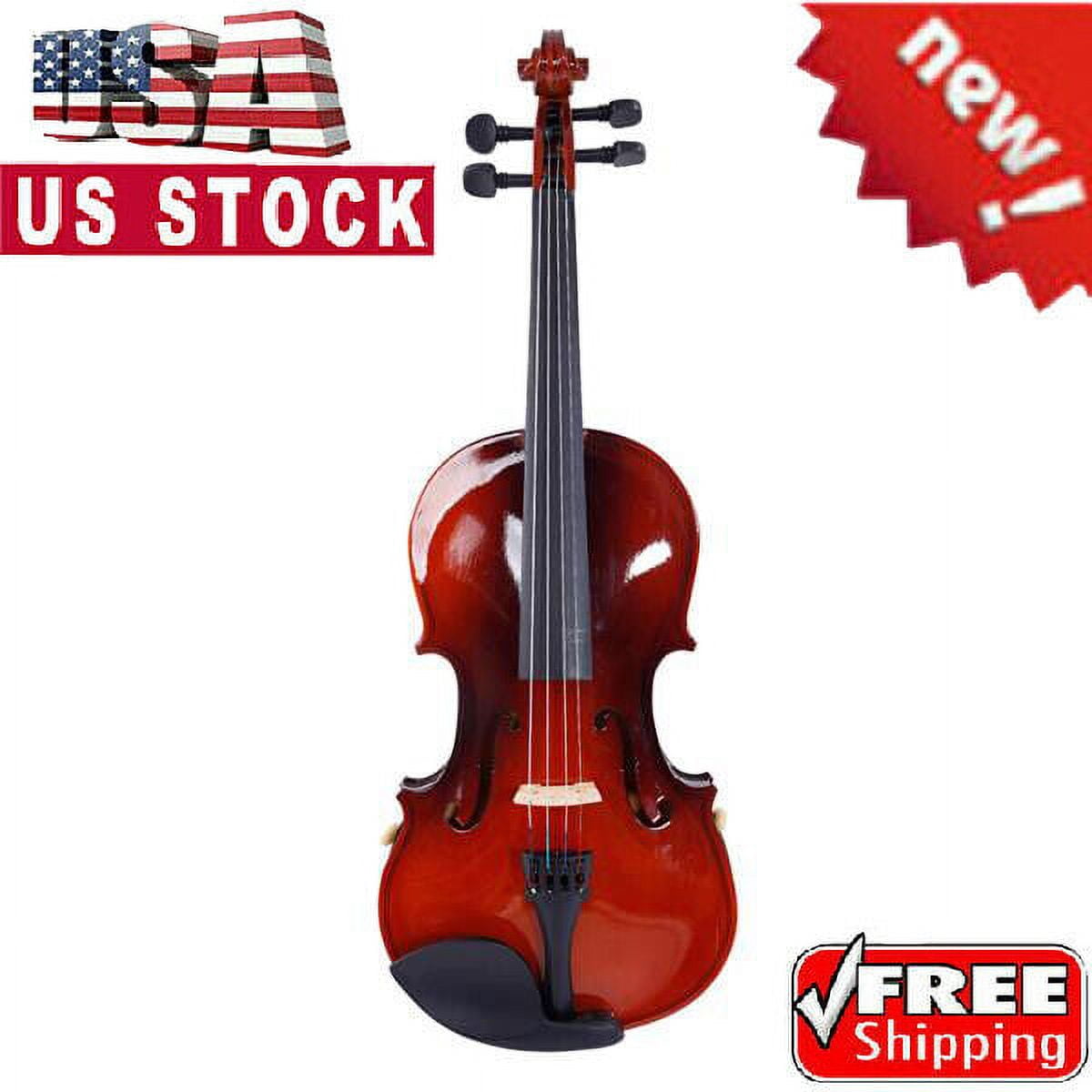 Clerance! Violin 1/4 Glarry GV100 1/4 Acoustic Violin Case Bow Rosin Strings Tuner Shoulder Rest Natural