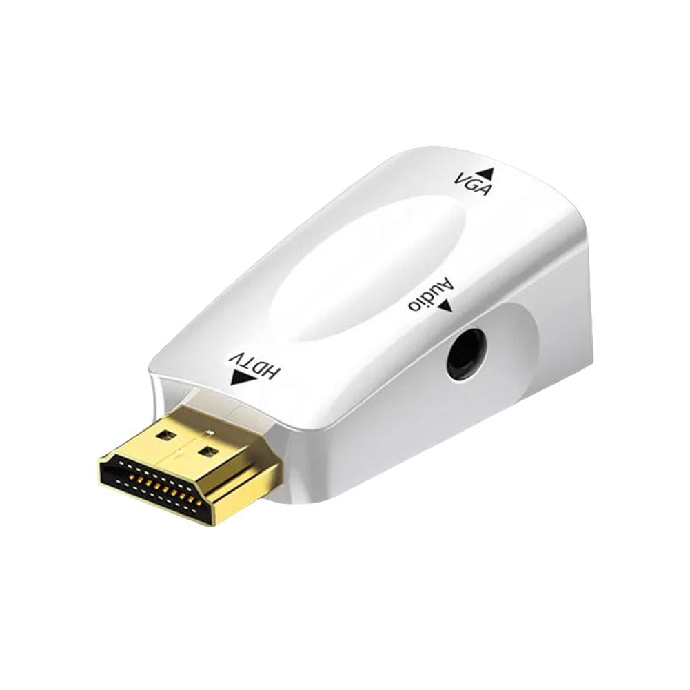Clerance! White No audio cableHDMI compatible to VGA HD adapter laptop