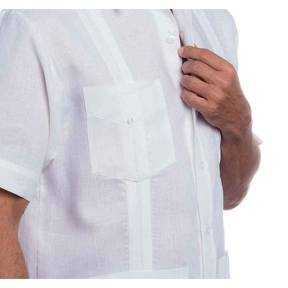 Clergy Guayabera Shirt SIZE:L COLOR:WH