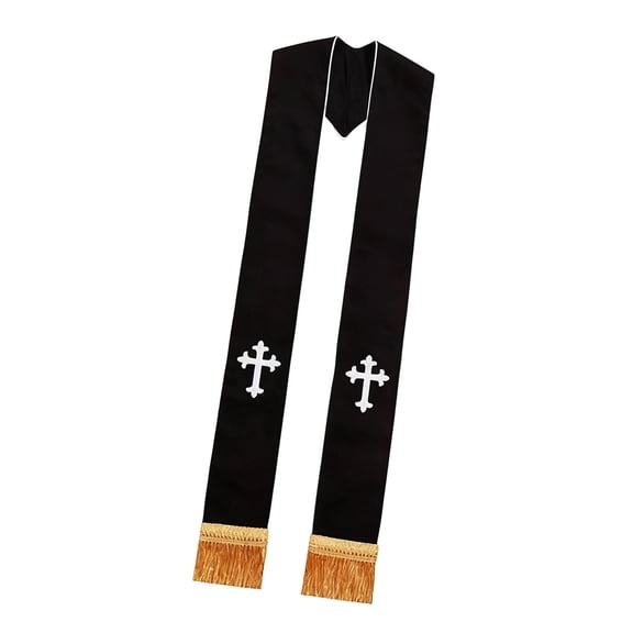 Clergy Mass Scarf Decorative Church Stole Comfortable Polyester Shawl For Ordination Ceremonies And Holidays