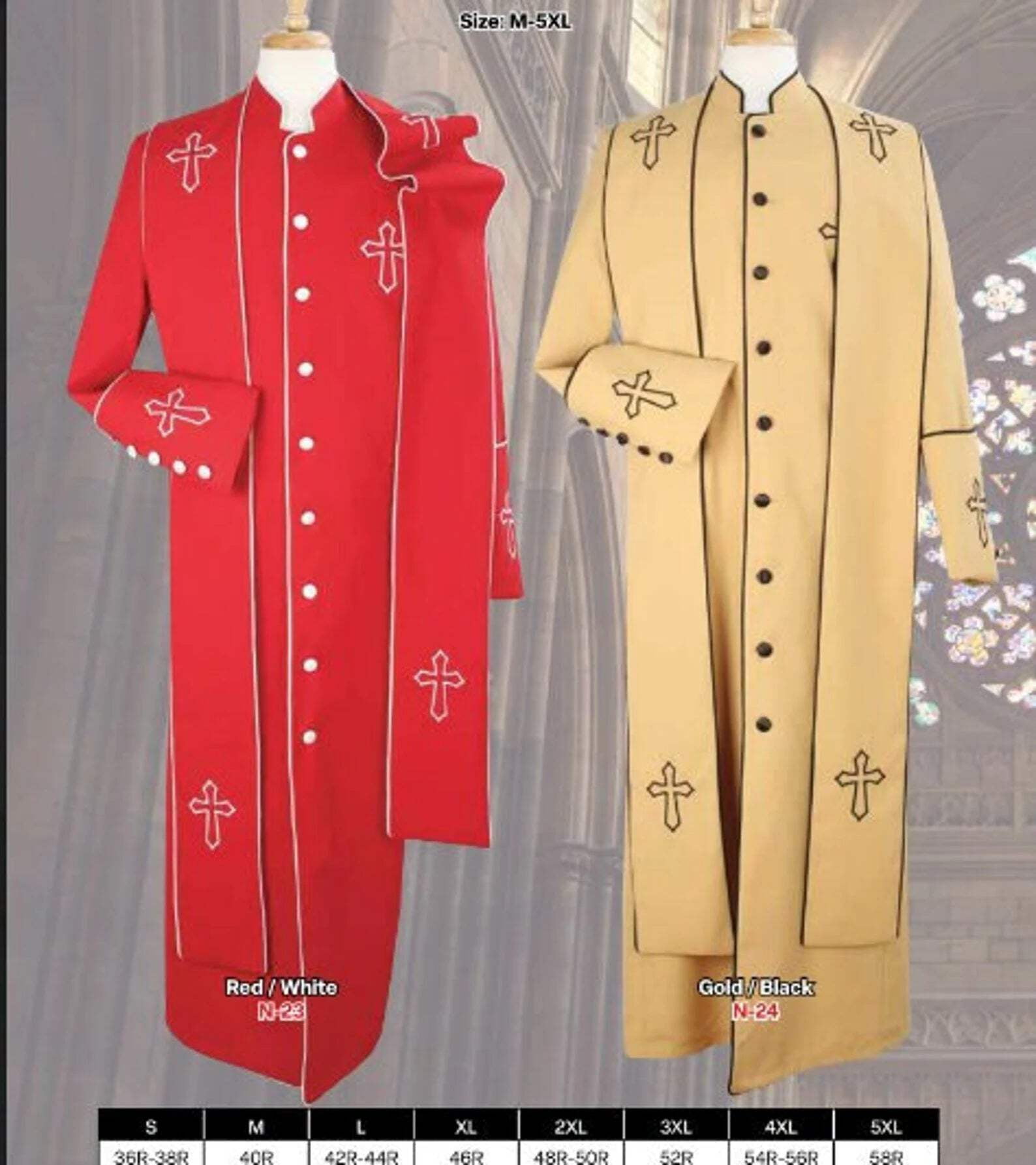 Cleric Robe Pattern Clergy robe Men's Cassock Pastor Robe With Matching Stole - Walmart.com
