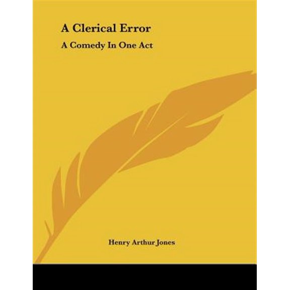 Clerical Error : A Comedy in One Act