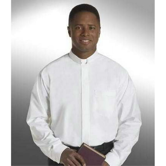Clerical Shirt-Long Sleeve Tab Collar-15.5X32/33-White