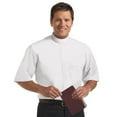 thumbnail image 1 of Clerical Shirt-Short Sleeve Banded Collar-16 In-White, 1 of 3