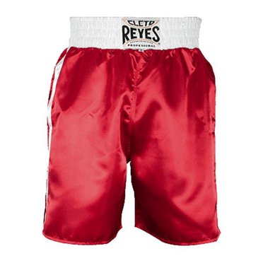 Cleto Reyes Satin Classic Boxing Trunks – Red/White, Men's MMA & Muay Thai Gear