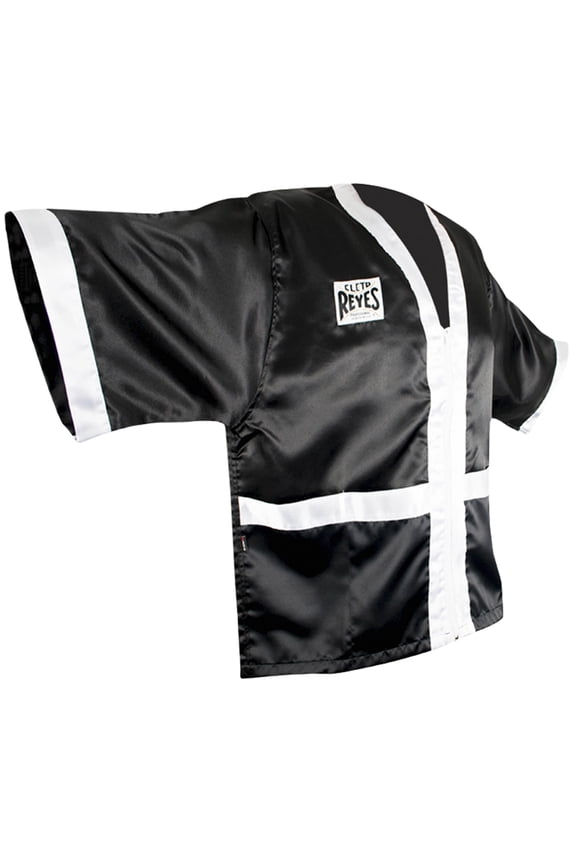 Corner Staff Satin Boxing Robe - Medium - Black/White