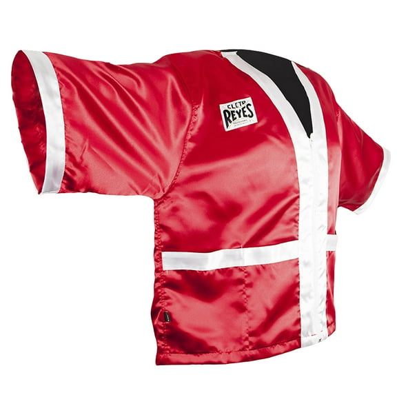 Cleto Reyes Corner Staff Satin Boxing Robe - Medium - Red/White