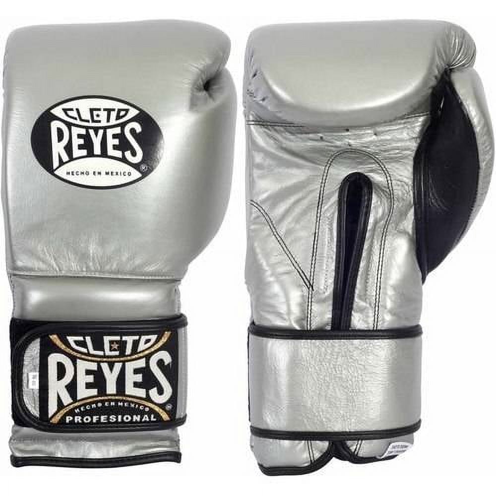 Cleto Reyes Hook & Loop Training Gloves 14 oz Silver