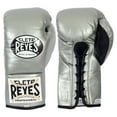 thumbnail image 1 of Cleto Reyes Official Fight Boxing Gloves 8 oz Silver, 1 of 1