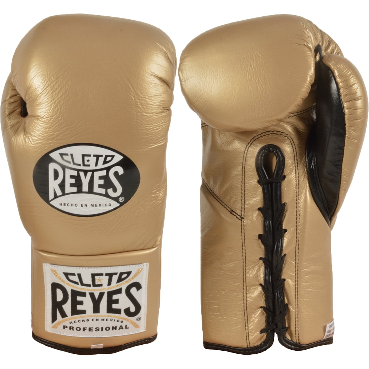 Cleto Reyes Official Lace Up Competition Boxing Gloves 8 oz. Gold