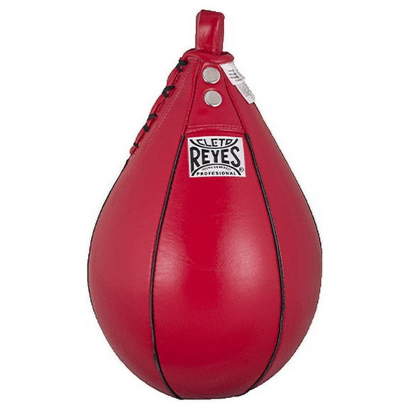 Cleto Reyes Platform Leather Punching Speed Bag for Boxing (Medium 7x11" in, Classic Red)