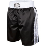 Cleto Reyes Satin Classic Boxing Trunks - Large 40" - Black/White