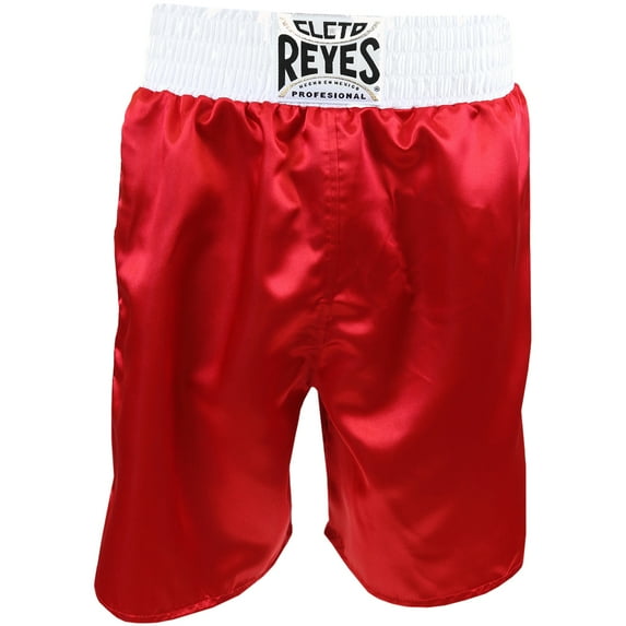 Cleto Reyes Satin Classic Boxing Trunks - Large (40") - Red/White