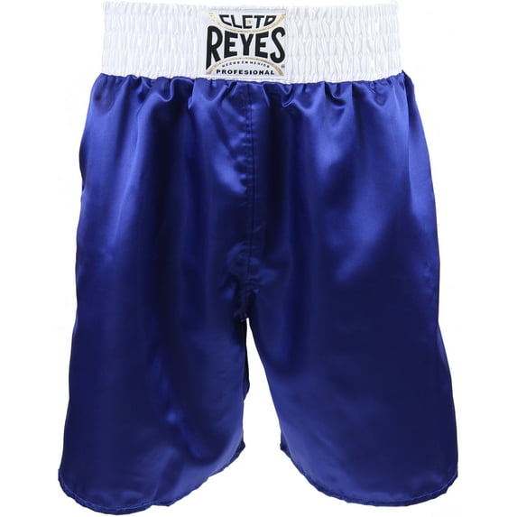 Cleto Reyes Satin Classic Boxing Trunks - XL (44") - Blue/White
