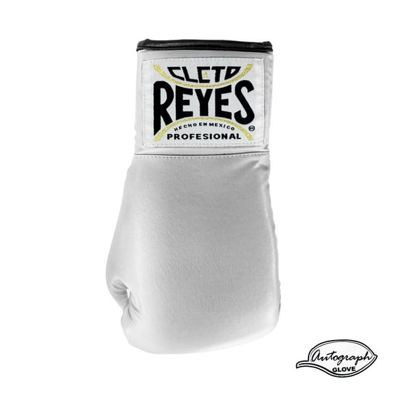 Cleto Reyes Synthetic Leather Boxing Glove for Autograph Signing, Silver
