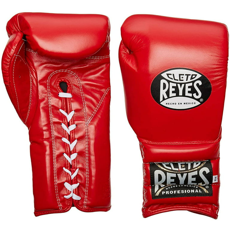 Cleto Reyes Traditional Lace Up Training Boxing Gloves - 14 oz - Red