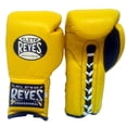 thumbnail image 1 of Cleto Reyes Traditional Lace Up Training Boxing Gloves - 14 oz - Yellow, 1 of 2