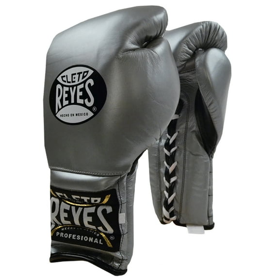 Cleto Reyes Traditional Lace Up Training Boxing Gloves - 16 oz. - Titanium