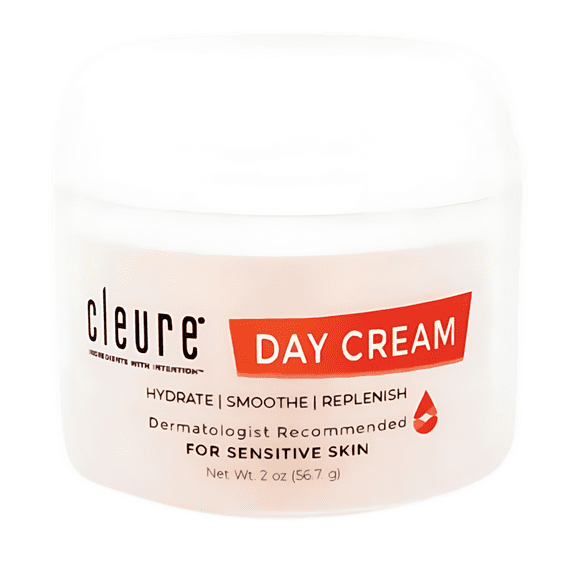 Cleure Day Cream - Anti Aging Facial Moisturizer with Shea Butter - Gluten Free (2 oz, Pack of 1)