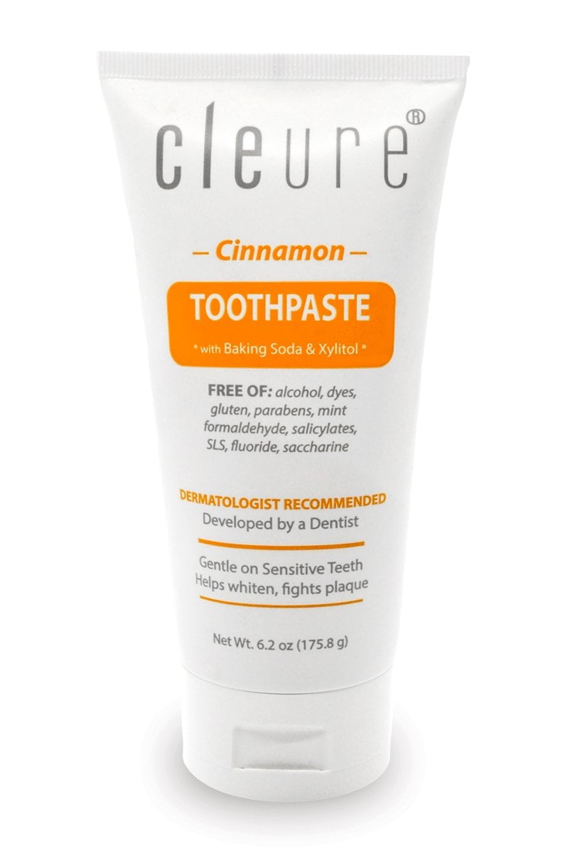 Cleure Fluoride Free Toothpaste with Baking Soda and Xylitol, Cinnamon