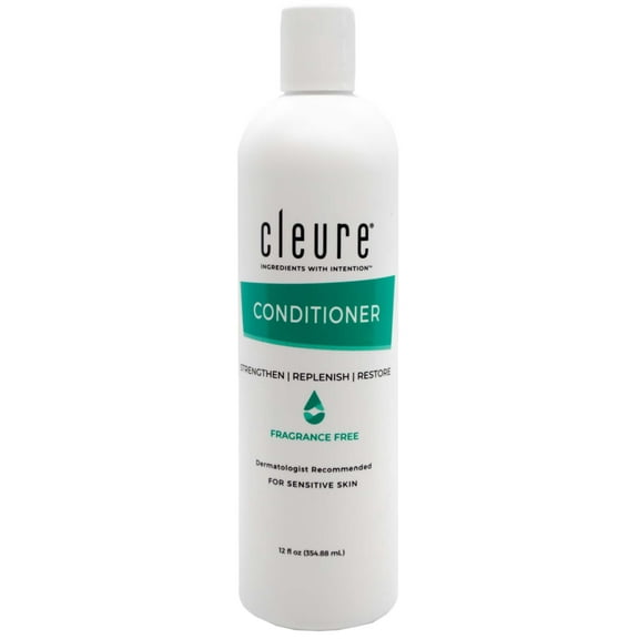 Cleure Hydrating Conditioner for Sensitive Skin, Unscented, Hypoallergenic, 12 fl oz