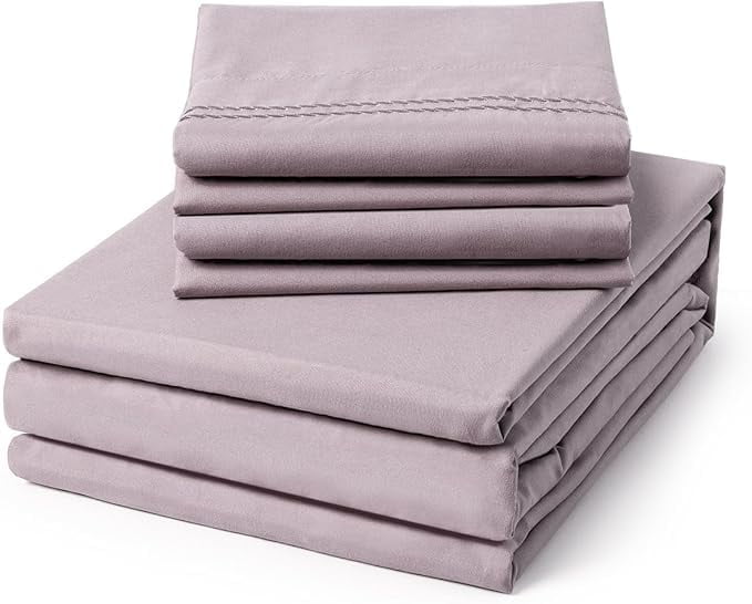 ClevaHome Full Size Sheet Set - 6 Piece Soft Breathable Luxury Bed ...
