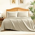 thumbnail image 1 of ClevaHome Sheet Set Twin Size, 3-Piece Bedding, Lightweight & Super Soft Easy Care Microfiber– Shrinkage & Fade Resistant Bedding Set with 14'' Deep Pockets (Sandy Beige), 1 of 9