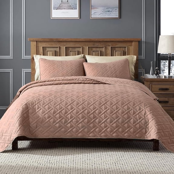 CH Twin Quilt Set for Sandy Brown Bedspreads & Comforter, Ultra Soft cooling Lightweight Coverlet,  Quilt for All Seasons – 2 Piece Set:1 Quilt (68" x 86") and 1 Pillow Sham (20" x 26")