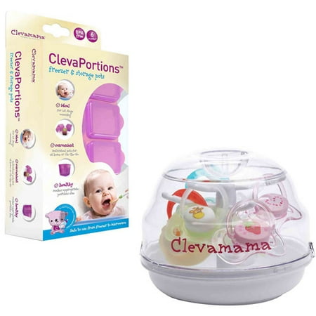 Clevamama Baby Feeding Freezer Packs & Pacifier Sterilizer Weaning Set, BPA-Free