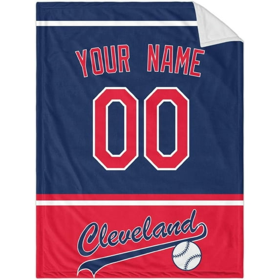 Clevel and Blanket Throw Blanket Custom Any Name and Any Number Gifts for Men Women Baby