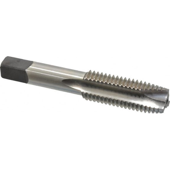 Cleveland 3/4-10 UNC H3 3 Flute Bright Finish HSS Spiral Point Tap Plug Chamfer, Right Hand Thread, 107.95mm OAL, 50.8mm Thread Length, Series 1011