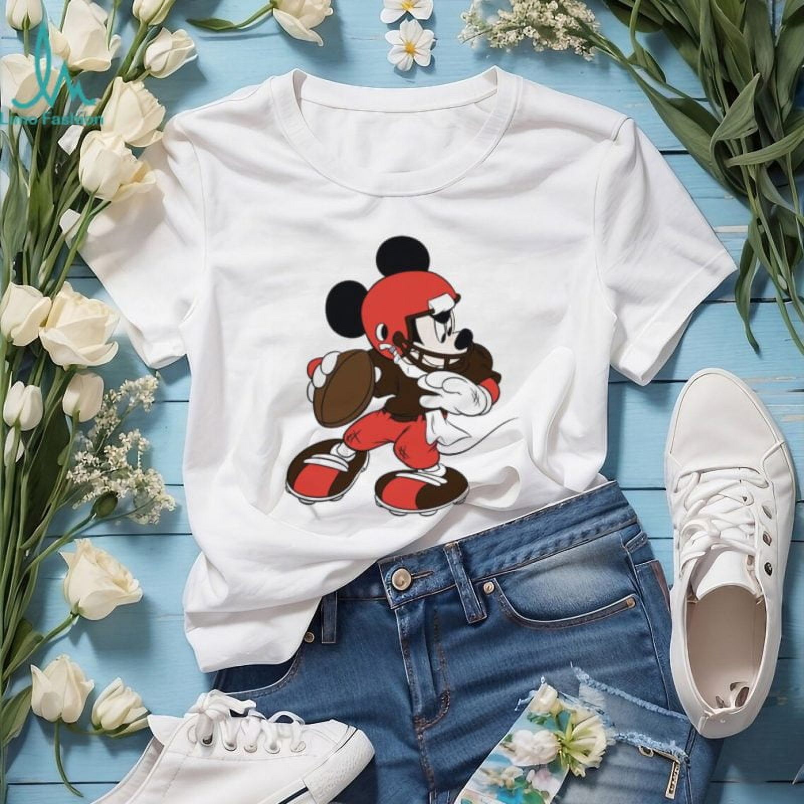 Cleveland B.R.O.W.N.S Mickey Mouse Walt Disney Shirt Shirt, Size Xl