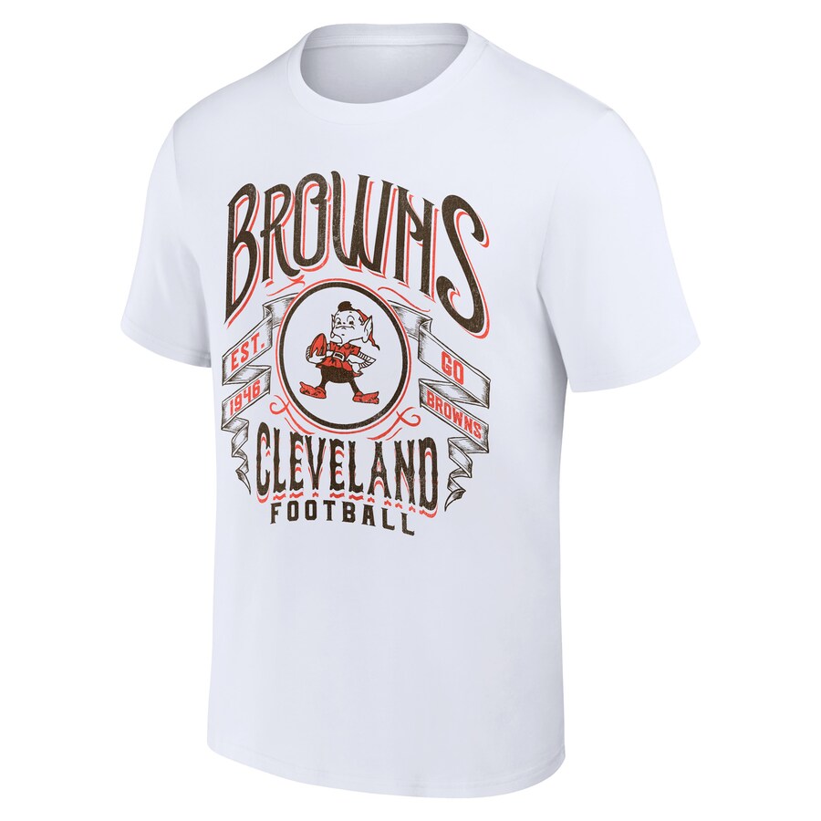 Cleveland B.R.O.W.N.S T Shirt Shirt, Size 4Xl, Tee White New